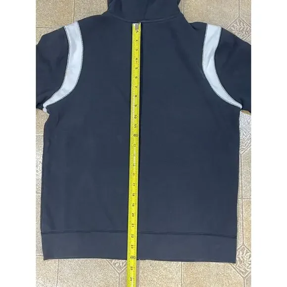 Reebok-Las Vegas Raiders Full Zip Fleece Jacket Silver & Black NFL Women’s Large - Picture 5 of 13